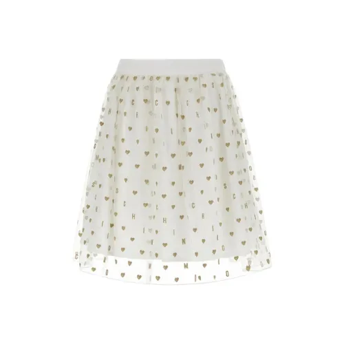 MOSCHINO SS25 Сияние Любовь Юбка Детская Светлый Бежевый