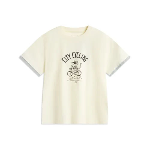 LINING Sports Life Collection T-Shirt Женская Mother of Pearl White
