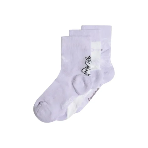 Adidas 3 шт. Носки для детей: фиолетовые + белые + фиолетовые