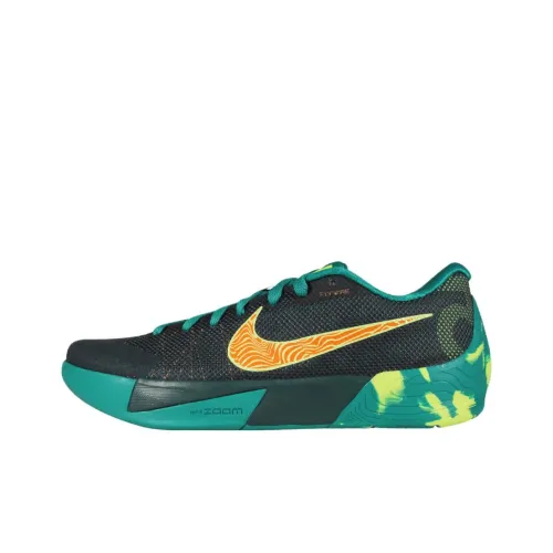 Nike Slip-resistant Abrasion-resistant Low-top Basketball Shoes Men's Black Green Найк Slip-resistant Abrasion-resistant Низкие Баскетбольные Кроссовки Мужские Черный Зеленый