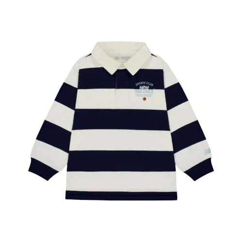 New Balance совместное брендирование Поло SS25 Морской синий Дети 3-7 лет