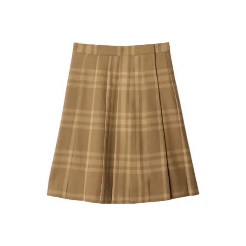 Юбка Burberry FW24 Темный Песочный для Девочки