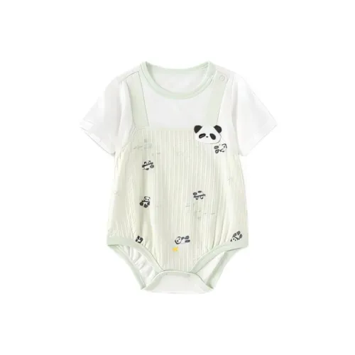 Balabala Комбинезоны и ползунки SS25 Белый Зеленый Панда Младенец и Малыш
