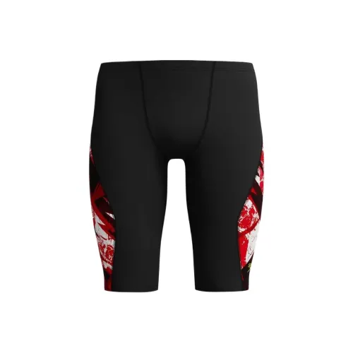 Speedo Детский купальник для мальчиков Bolted Splice Jammer Черный Красный Детский