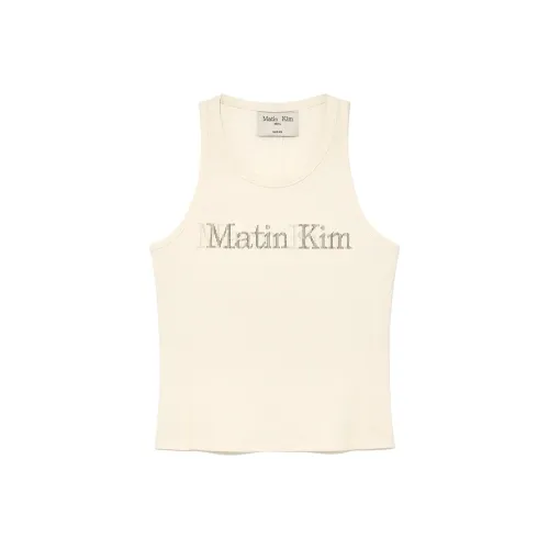 MATIN KIM Белые Женские Майки