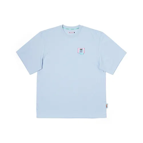 Lee Небесно-голубой Унисекс Футболка