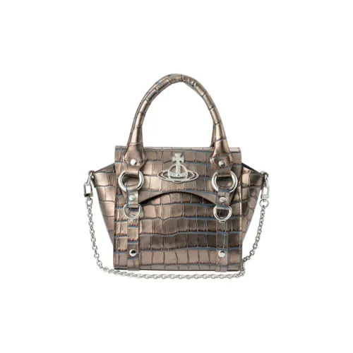 Вивьен Вествуд BETTY Кожа Одно Плечо Сумка Мини Женская Серебряный Золотой