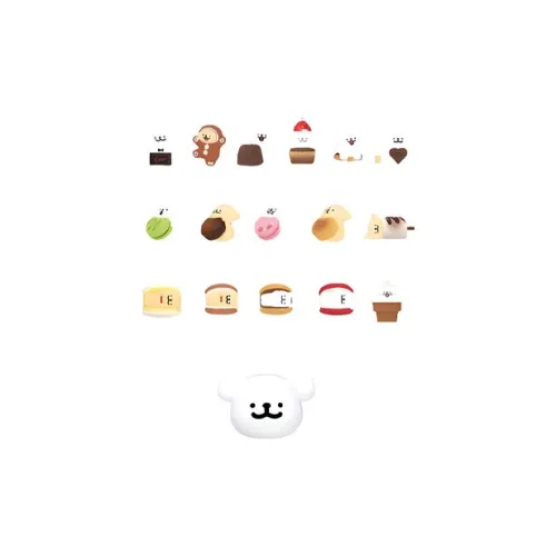 TOP TOY x Maltese Dessert House Collection Щенок Голова Слепые коробки Один Mystery Коробка Целая коробка 6 шт