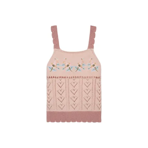 ZARA Топ на бретелях Светло-персиковый Красный Детский