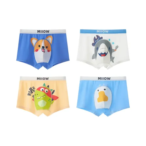 MIIOW Нижнее белье 4 шт [CORGI+Акула+Динозавр+Гусь] Детское