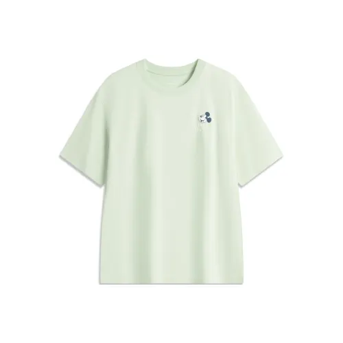 LINING x DISHINIMIQI Sports Life Collection Т-рубашка Унисекс Пена Зеленый