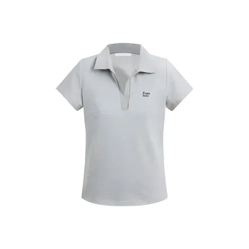 XIAOJUCHUANLI Серый Короткий Рукав Рубашка Женская T-рубашка