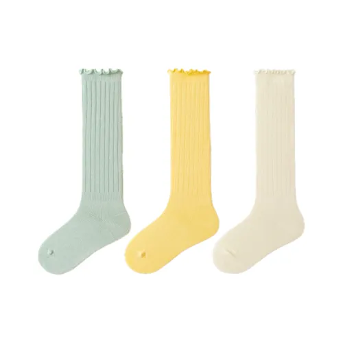Mini Bala Носки 3 пачки Желтый Зеленый Тон для младенцев и малышей