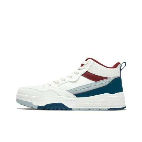 361° Slip Резистентный к истиранию Высокий топ Скейтборд Кроссовки Мужские Белый Синий Красный