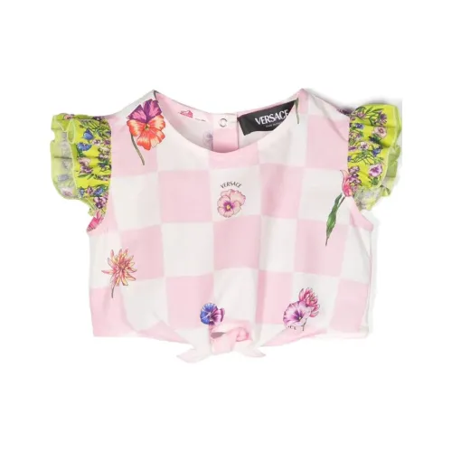 VERSACE Майка Топ на бретелях Розовый для младенцев и малышей