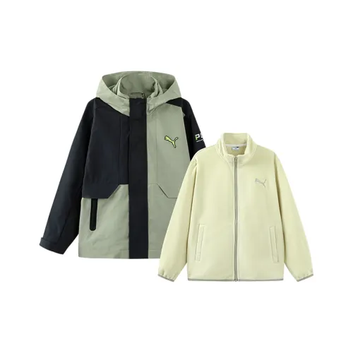 PUMA Ветровка Два ПИЦЕА WISEWINDPROOF Куртка B 2 ПИЦЕА Комплект Чай Серый Дети Возраст 3 7 Лет