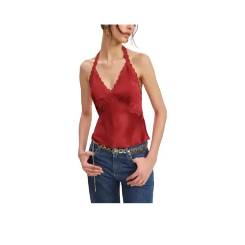 Reformation Женские майки красного цвета