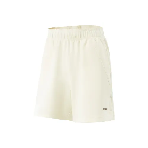 LINING Fitness series Pearl Shell Белый Женские Повседневные шорты