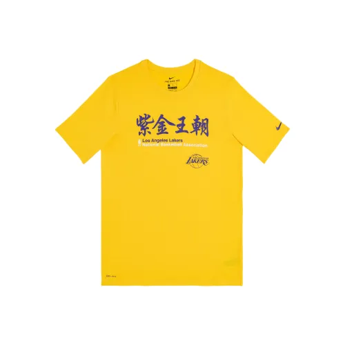 Nike x NBA Los Angeles Lakers Dri Fit T-Shirt SS25 Желтый Подростки