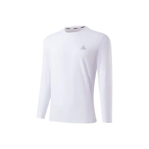 PEAK ZONGXUNXILIE Бег T-Shirt Мужская Все Белое