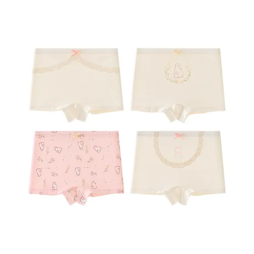 MIANQIXIONG Cute Rabbit 4 шт Боксер, Очень тонкий Ледяной шелк Kids Трусы