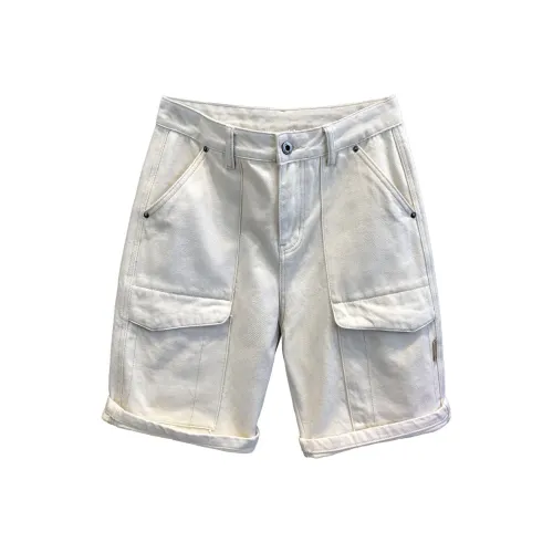 YGQPZHZ Белый Мужской Карго Шорты