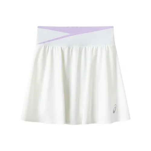 ASICS Sports Performance SS25 Логотип бренда Тонкая Юбка Лето Дети Возраст 3-7 лет 0001 Натуральный Белый