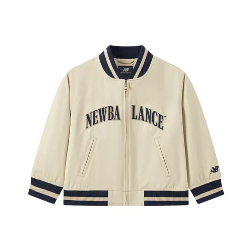New Balance совместный бренд Бейсбольная куртка Светло-бежевый для детей 3-7 лет