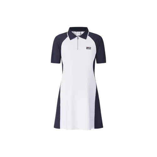 FILA ATHLETICS Теннис RD Королевский синий Женские Короткие Платья с рукавами