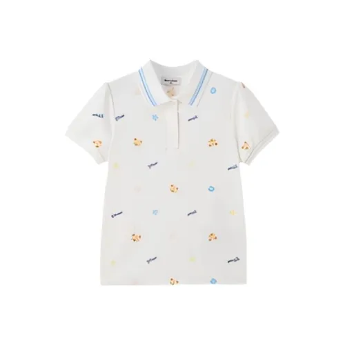 PAW IN PAW Cartoon Bear Охлаждающий Воротник поло T Рубашка Дети 3-7 лет