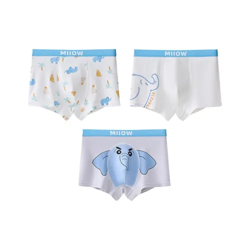 MIIOW 3 шт Многоцветный+Экрю+Светло-серый Kids Трусы