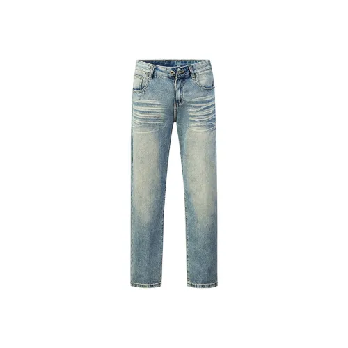 98SQUID Винтажные синие унисекс джинсы