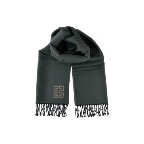 Шарфы из трикотажной шерсти Givenchy унисекс зеленый