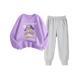 Светло-фиолетовый / Кап Медвежонок - Серый/фиолетовый / Медаль K