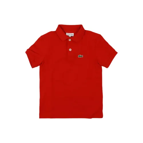 Детская одежда LACOSTE Collaboration логотип однотонный короткий рукав красный для малышей