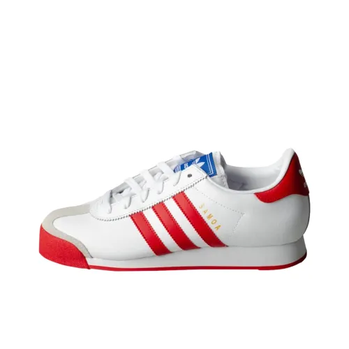 Adidas Originals Samoa Slip Resistant Abrasion Resistant Низкие Кроссовки для скейтбординга Мужские Белый Красный