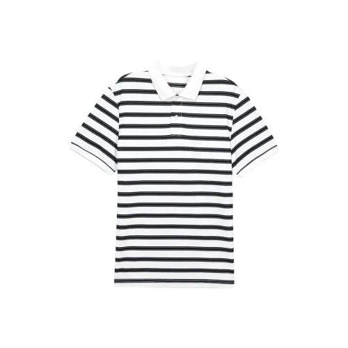MOST Черно-белые полосы Мужская рубашка поло