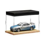 GTR R34[Серебряный] + Массивная древесина Лампа Коробка Пыльная Покрытие