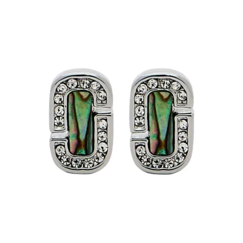 MARC JACOBS Латунь Оболочка Абалон Кристалл Серьги Женские Серебро