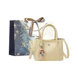 Желтая сумка для покупок с украшением