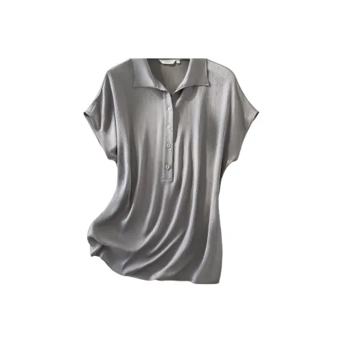 IHIMI Серебристо-серые Женские Рубашки