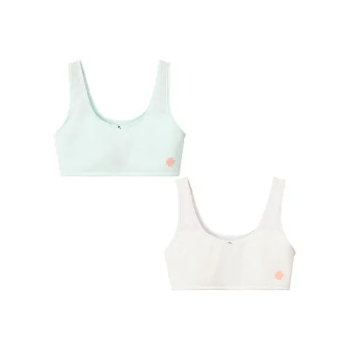 Red bean 2 шт Экрю+Светло-зеленый Kids Бандо / Бюстгальтеры / Спортивные бюстгальтеры