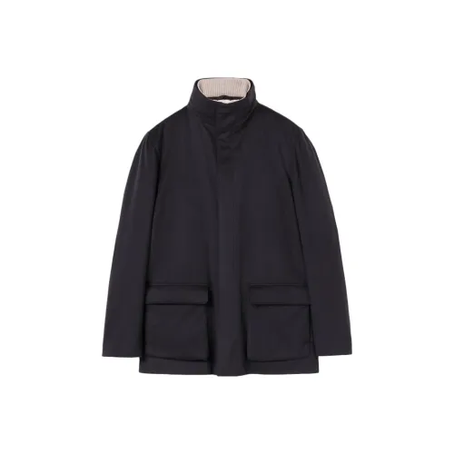 Loro Piana Хлопковый пуховик Мужской Икорный Черный