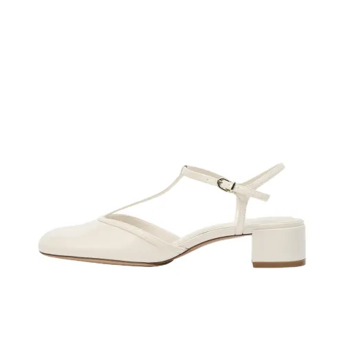 ZARA Грубый каблук Высокие каблуки 4CM Женские Белые