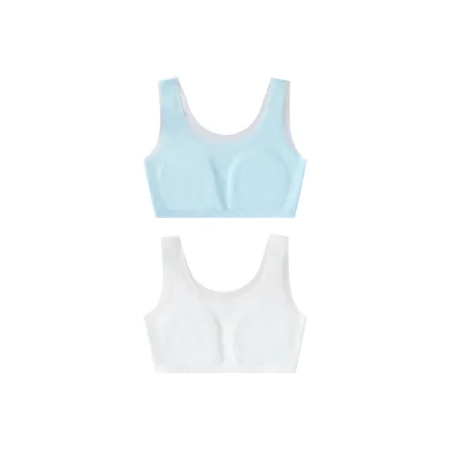 Montagut Однотонный Тонкий Бюстгальтер Подростки 2 упаковки