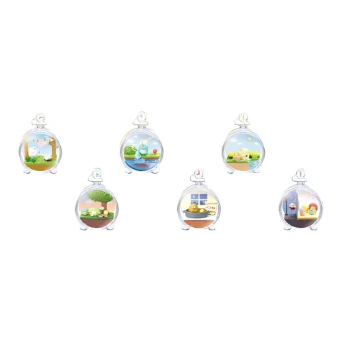 RE MENT CAVE Creatures A World In A Bottle A Leisurely Day Ландшафт Капсульная игрушка Целая коробка 6 шт