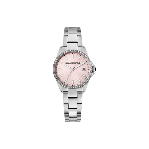KARL LAGERFELD Simple Collection Women's Watch Кварцевый механизм Стальной ремешок Белый циферблат Подарочная коробка