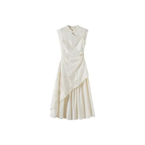 SONDR Экрю Женские Платья без рукавов