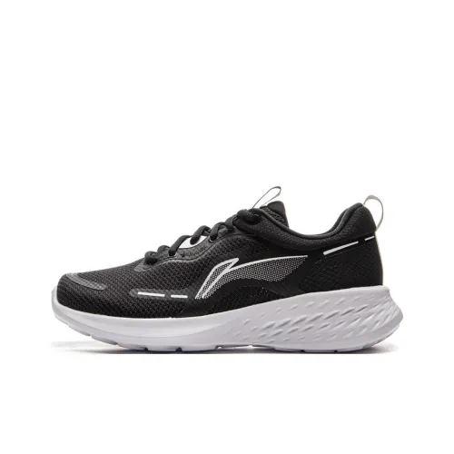 LiNing Slip-resistant Abrasion-resistant Low Top Casual Running Shoes Women's Black LiNing Противоскользящие Износостойкие Низкие Топ Повседневные Беговые Кроссовки Женские Черные