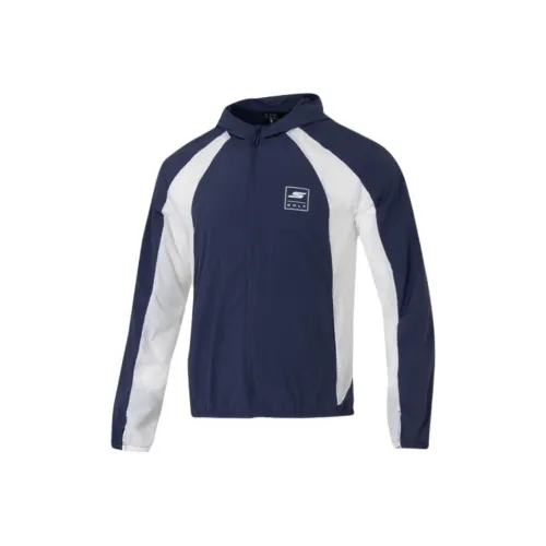 Skechers Куртка Унисекс Темно-синий Белый 0515